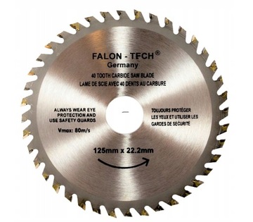 TARCZA WIDIOWA DO DREWNA 125 mm x 22,2 x 40T WIDIA