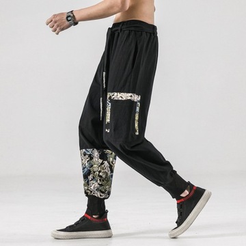 Spodnie Japońskie Kimono Odzież Męska Samurai