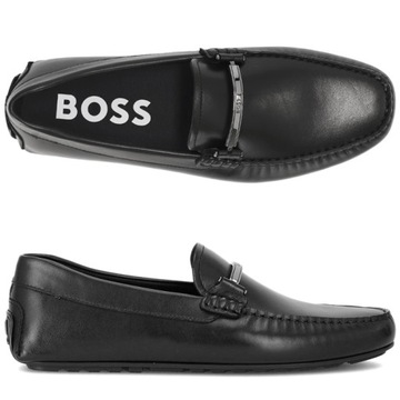 HUGO BOSS eleganckie skórzane mokasyny buty NOWOŚĆ roz.41