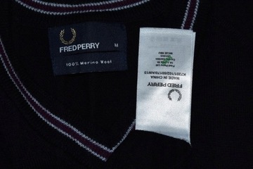 121 # FRED PERRY # MĘSKI SWETER MERINO PREMIUM M