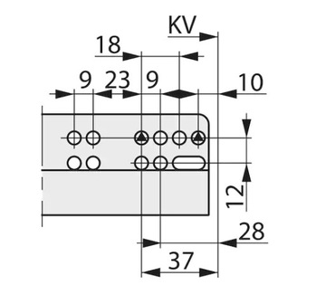 Направляющая WURTH Dynapro, 40-LIQU-SOFTCLOSE-500