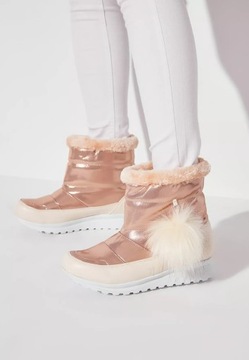 Trendyol fur detail snow ankle boot śniegowce botki r. 37