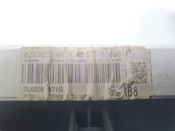 PŘÍSTROJOVÁ DESKA BUDÍK 7L6920971G VOLKSWAGEN TOUAREG