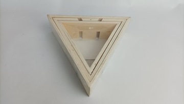Дизайнерский деревянный каркас Полка настенная треугольная Glorex треугольник 3 шт.