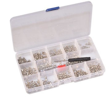 Zestaw 530 szt Śrubek i Nakrętek M2 M2.5 M3 w Pudełku