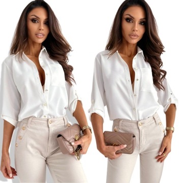 DAMSKA KOSZULA EON BIAŁA ROZ.S