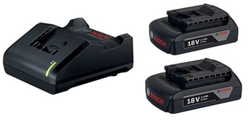 ZESTAW WKRĘTARKA WIERTARKA 18V 2x2,0Ah BOSCH GSR 185-LI