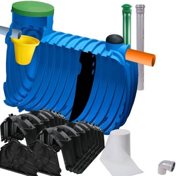 SZAMBO OCZYSZCZALNIA DWUKOMOROWA 10-TUNELOWA 3000L