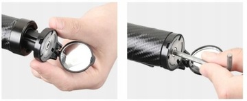 Lusterko rowerowe składane mocowane w rurce kierownicy wypukłe UNIWERSALNE