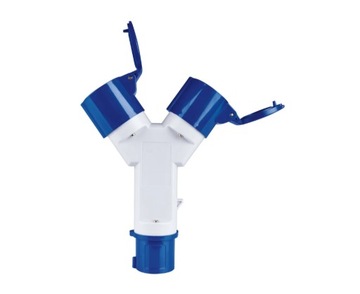 РАСПРЕДЕЛИТЕЛЬ CEE 2x РОЗЕТКА С ЗАСЛОНКОЙ 16А 250 В