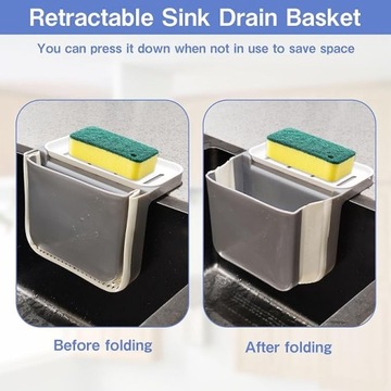 ORGANIZER NA GĄBKE DO ZLEWU OCIEKACZ NA ZLEW PRZYSSAWKI