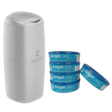 ANGELCARE POJEMNIK KOSZ NA ZUŻYTE PIELUCHY GRATIS 5 SZTUK WKŁADÓW