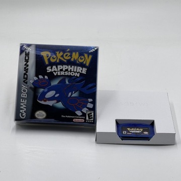 Pokemon Sapphire GBA Gra zawiera pudełka