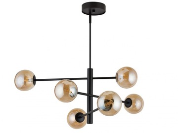 SIGMA Nowoczesna lampa LED ORO 6 BURSZTYNOWY lampa wisząca LED