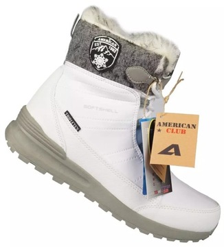 Zimowe buty damskie American Club DSN-26 białe 38