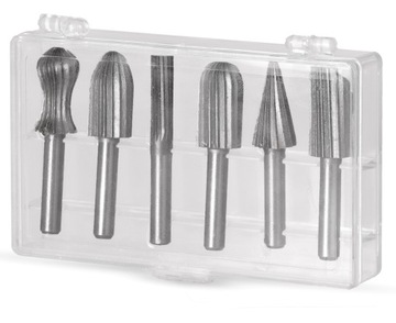 НАБОР КОНЦЕВЫХ ФРЕЗ ДЛЯ МЕТАЛЛИЧЕСКИХ НАПИЛЬНИКОВ HSS, 6 шт.