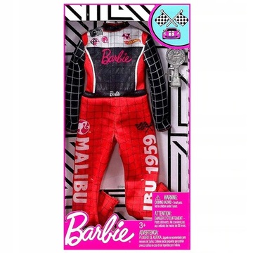 Barbie kariera ubranka strój kierowcy wyścigowego