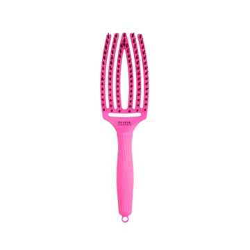 OLIVIA GARDEN AMAZONS FINGERBRUSH Кисть из кабана и нейлона | Неоново-розовый - М