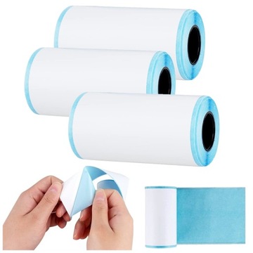 PAPIER TERMICZNY SAMOPRZYLEPNY do drukarki Drukuś 3x ROLKA ROLKI NAKLEJKI