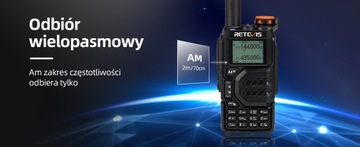 Retevis RA79 Walkie Talkie Professional, двухдиапазонная коротковолновая радиостанция
