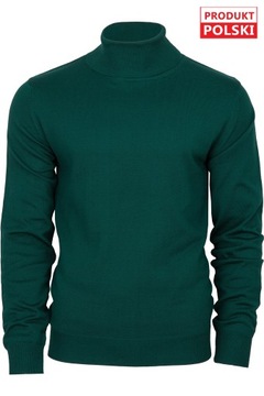 Golf męski zieleń M&M wełna merynos rozm. 4XL