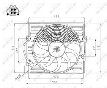 NRF 47214 VENTILÁTOR CHLAZENÍ MOTORU