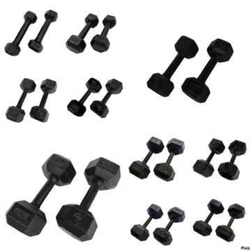 Zestaw Hantli Hexagonalnych Cast Fitness