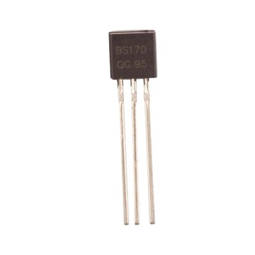 Tranzystor BS170 0.5A 60V 350mW N-MOSFET TO92