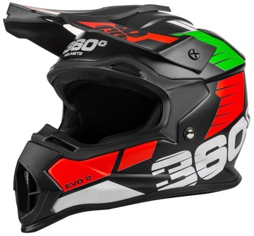 KASK MOTOCYKLOWY CROSS ENDURO ATV MTB QUADA 360° M