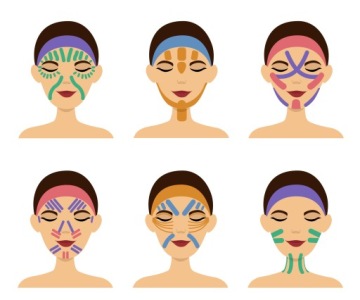 Кинезиологический тейп для лица NATURAL LIFTING FACE BEAUTY tymp