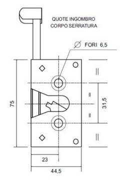 Замок правой двери СР02 трактора-экскаватора-погрузчика