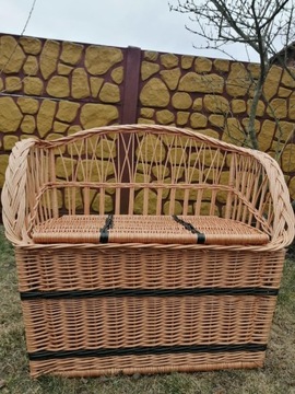 WIKLIN BENCH Плетеный багажник со спинкой Siedlisko