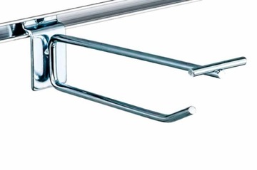 Haczyk pojedyn. Slatwall ocynk z wysięgnikiem 15cm