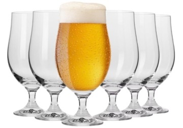 Eleganckie szklanki do piwa lager 500ml zestaw 6 szt szkło kryształowe