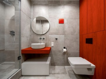 WENTYLATOR Z PANELEM CZERWONYM CZUJNIK RUCHU Fi125