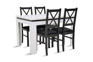 Stół rozkładany 80x120/160 + 4 krzesła KOLORY