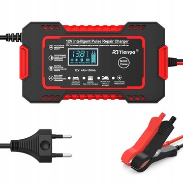 Cyfrowa ładowarka samochodowa 6A 12 V w pełni automatyczna