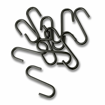 HAKI NA RELING KUCHENNY STALOWE CZARNE HACZYKI