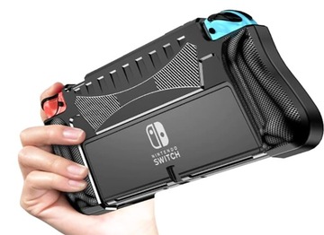 Усиленный корпус для NS Nintendo Switch OLED 7.0 Carbon Black