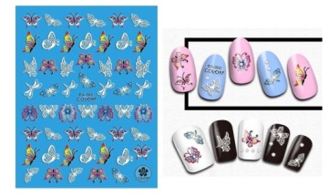 NAKLEJKI NA PAZNOKCIE SAMOPRZYLEPNE 5D MOTYLE E2