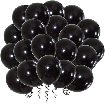 BALONY DEKORACJA URODZINY WESELE ŚLUB CZARNY 100x