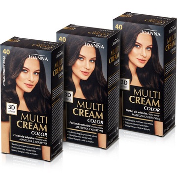 Joanna Multi Cream 3x farba do włosów brąz 40