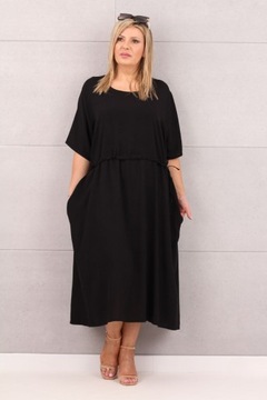 SUKIENKA ŚCIĄGANA W PASIE OVERSIZE LEKKA ROZKLOSZOWANA ROZMIAR UNIWERSALNY