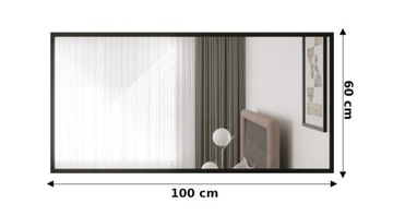 Прямоугольное настенное зеркало вертикальное/горизонтальное DALLAS 100x60