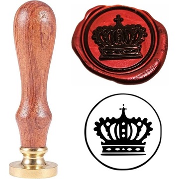 Pieczęć, stempel do wosku, laku wzór KORONA
