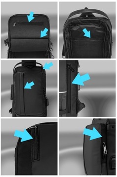 МУЖСКАЯ НАСТЕННАЯ СУМКА РЮКЗАК ВОДОНЕПРОНИЦАЕМЫЙ CROSSBODY