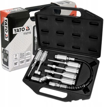 НАБОР ПРИНАДЛЕЖНОСТЕЙ YATO НАСОВКИ ДЛЯ СМАЗКИ 7 ШТ. КОРПУС YT-07110