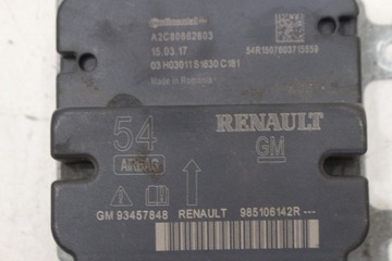 Sensor Airbag Poduszek 93457848 Renault Trafic III Vivaro B Wystrzelony