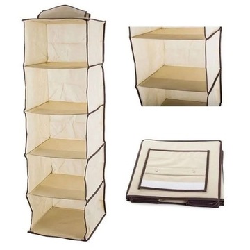 Pólki wiszące do szafy 120cm 6 półek organizer