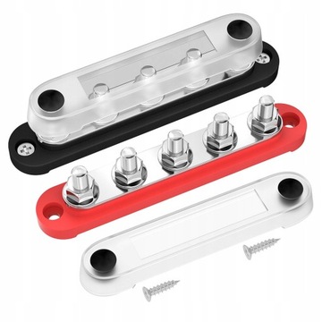 LISTWA BLOK MASY BUSBAR PLUS MINUS 7 X M6 2 szt